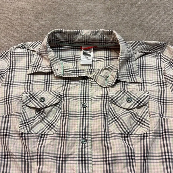 The North Face Women's Plaid Shirt - Green and White 1750 - Picture 2 of 6